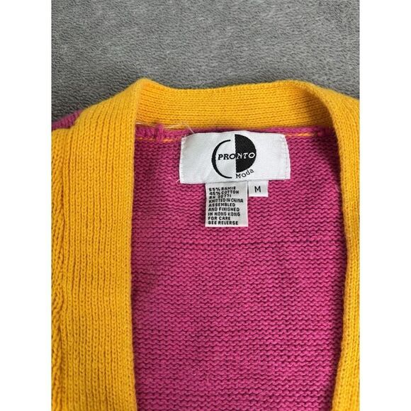 Vintage 90s Knit Pullover Sweater Women's Size Medium Pink - Picture 5 of 9